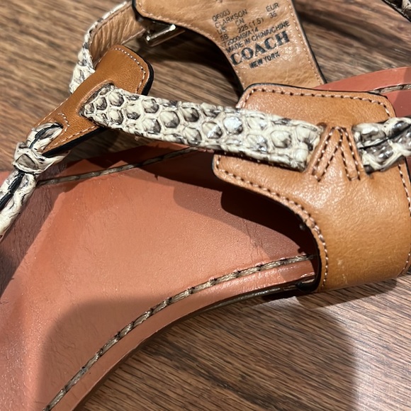 Coach snake skin sandals size 5, excellent condition - Picture 4 of 4